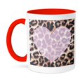 thumbnail image 1 of 3dRose, Love Pink Heart Leopard Print Animal Prints, 11oz Two-Tone Red Mug, 1 of 3