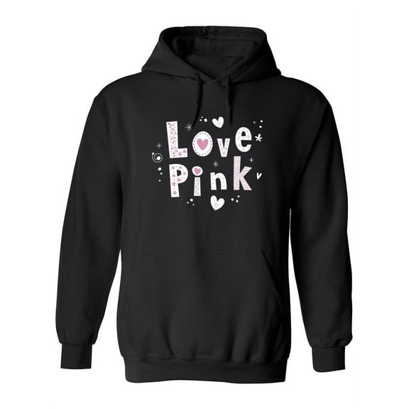 Love Pink Hoodie Women -Image by Shutterstock, Female Medium