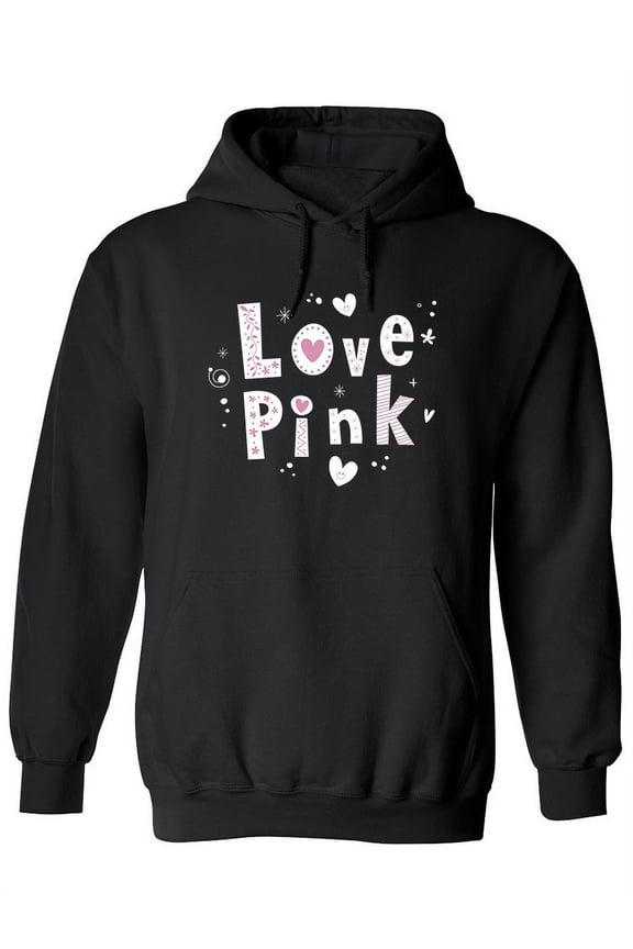 Love Pink Hoodie Women -Image by Shutterstock, Female Medium
