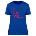 thumbnail image 1 of Love Pink Lettering T-Shirt Women -Image by Shutterstock, Female x-Large, 1 of 2