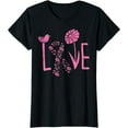 thumbnail image 1 of Love Pink Ribbon Flower Daisy Breast Cancer Awareness Gift T-Shirt, 1 of 3