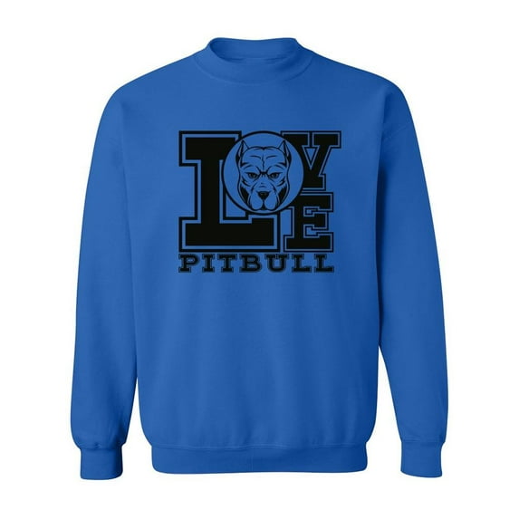 Love Pitbull Sweatshirt Men -Image by Shutterstock, Male Small
