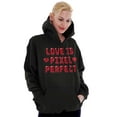 thumbnail image 1 of Love Pixel Perfect Valentines Day Hoodie Sweatshirt Women Brisco Brands S, 1 of 6