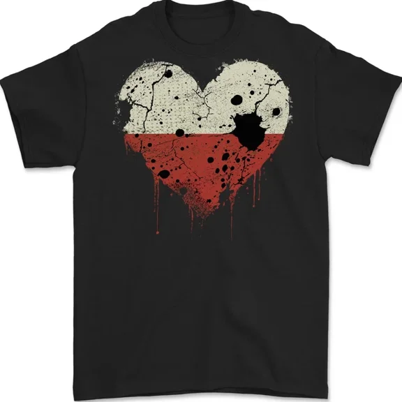 Love Poland Flag Polish Day Football Mens T-Shirt