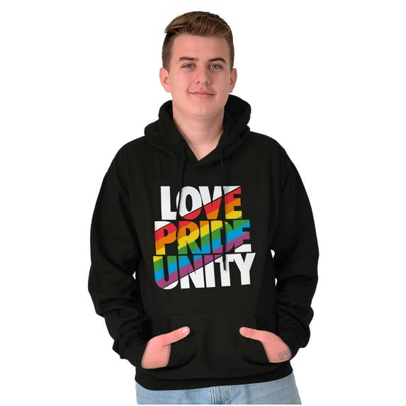 Love Pride Unity Gay LGBT Rainbow Hoodie Sweatshirt Women Men Brisco Brands S
