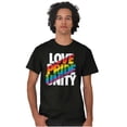 thumbnail image 1 of Love Pride Unity Gay LGBT Rainbow Men's Graphic T Shirt Tees Brisco Brands S, 1 of 4