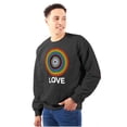 thumbnail image 1 of Love Progress Gay Pride Flag Spiral Sweatshirt for Men or Women Brisco Brands 3X, 1 of 6