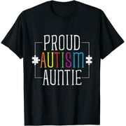 Love Proud Autism Auntie Autistic Kids Autism Awareness Aunt T-Shirt