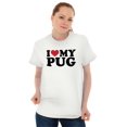 thumbnail image 1 of Love Pug Cute Dog Breed Lover Pet Owner Women's Graphic T Shirt Tees Brisco Brands L, 1 of 2
