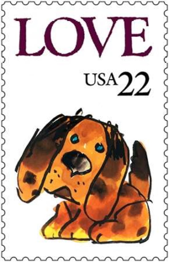 Love Puppy Canvas Art - US POSTAL SERVICE (24 x 36)