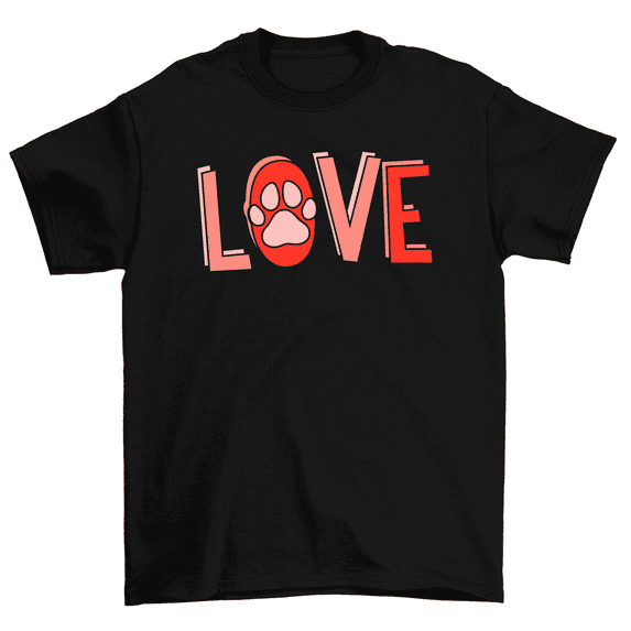 Love Puppy Paw Dog Lover T-Shirt Women Unisex