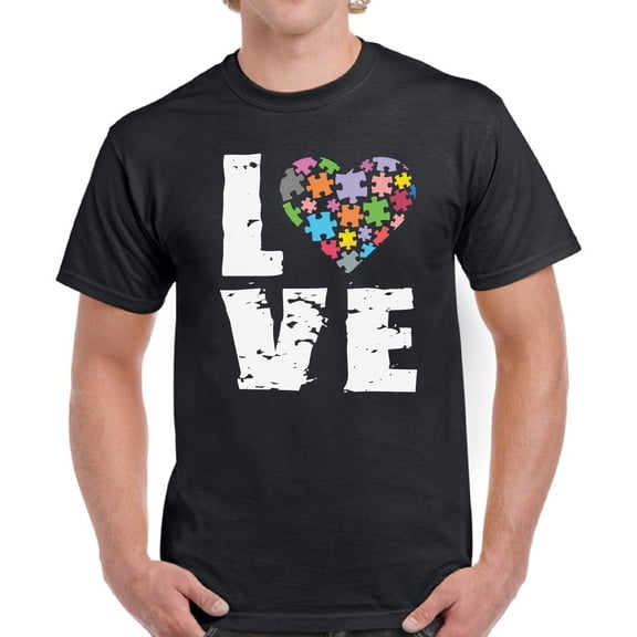 Love Puzzle Autism Shirt for Men S M L XL 2XL 3XL 4XL 5XL Graphic Tee