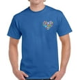 thumbnail image 1 of Love Puzzle Men T-Shirt Support Heart Pocket Graphic Tee Autism Awareness, 1 of 2