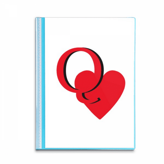Love Queen Heart Q Poker Book Sheet Protectors Portfolio Binder Folder