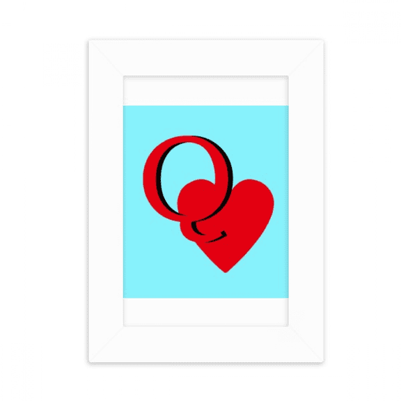 Love Queen Heart Q Poker Desktop Photo Frame Picture Display Decoration Art Painting