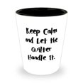 thumbnail image 1 of Love Quilter Shot Glass, Keep Calm and Let the Quilter Handle It, Cheap for Friends, Holiday, 1 of 1