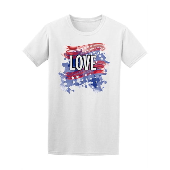 Love Quote American Flag Tee Men's -Image by Shutterstock