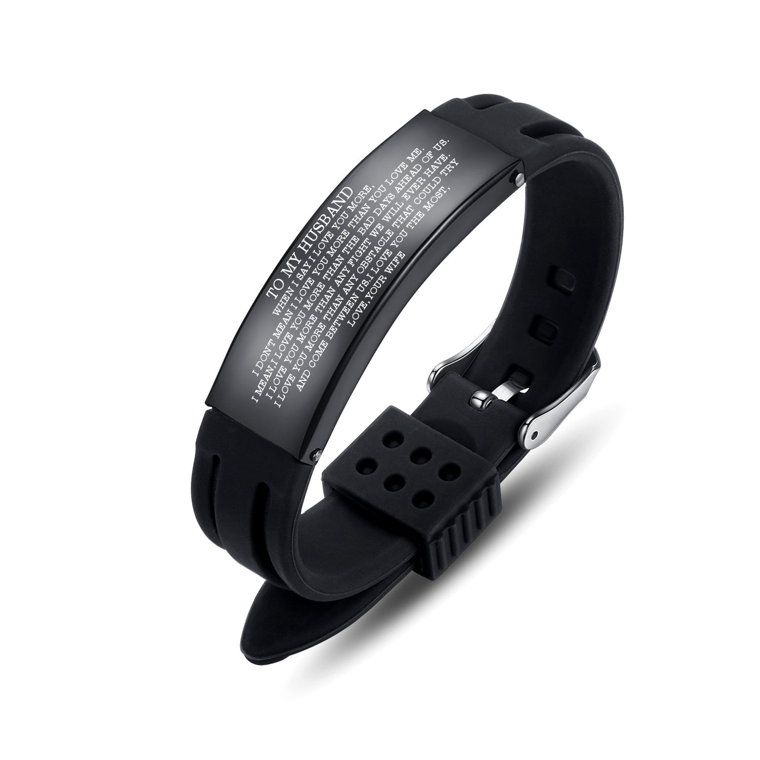 Veronica Key Adjustable Stainless Steel Silicone Bracelet | Cut-to-Fit Wristband | Style 5