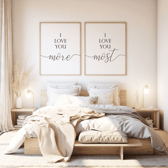 Love Quote Couple Bedroom Poster Set 2 Prints Set 2 , Poster Only 20x30