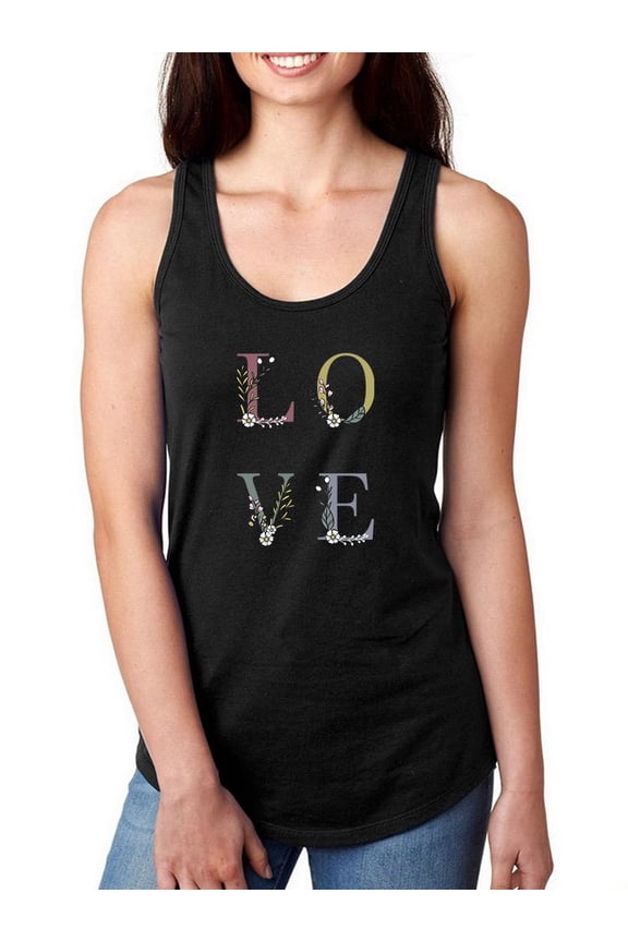 Love Quote Racerback Tank Women -Smartprints Designs, Female Large