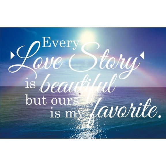 Love Quotes Beautiful Scenery Customized Wall Decal - Custom Vinyl Wall Art - Personalized Name - Baby Girls Boys Kids Bedroom Wall Decal Room Decor Wall Stickers Decoration Size (12x20 inch)