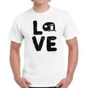 Love RV T-Shirt for Men - S M L XL 2XL 3XL 4XL 5XL Graphic Tee - Funny Camping Clothes Collection Camp Gift for Men