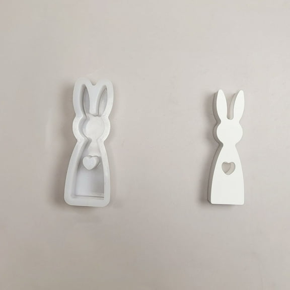 Love Rabbits Cement DIY Mould - Gypsum Craft Kit for Handmade Ornaments, Romantic Home Decoration or Gift-Making Accessories