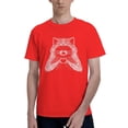 thumbnail image 1 of Love Raccoon Men'S Basic Short Sleeve T-Shirt Red Xx-Large, 1 of 5