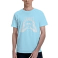 thumbnail image 1 of Love Raccoon Men'S Basic Short Sleeve T-Shirt Sky Blue 6x-Large, 1 of 5