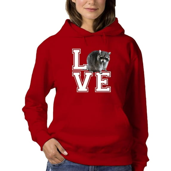 Love Raccoons Hoodie Women -Smartprints Designs, Female x-Large