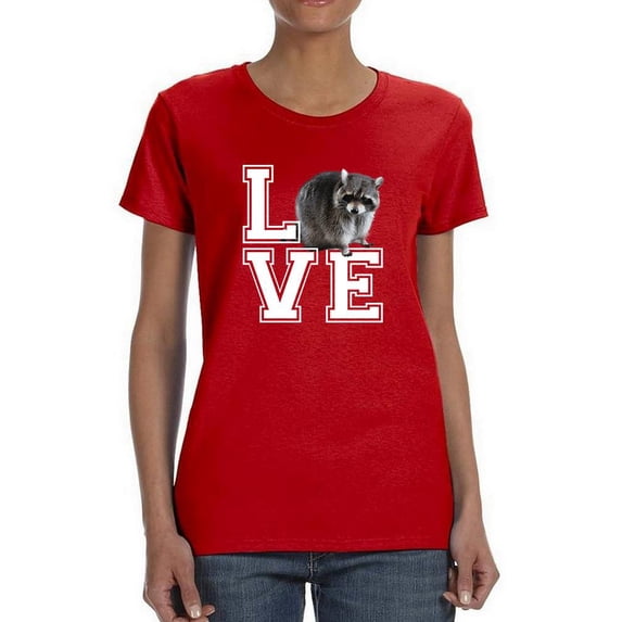 Love Raccoons T-Shirt Women -Smartprints Designs, Female 3X-Large