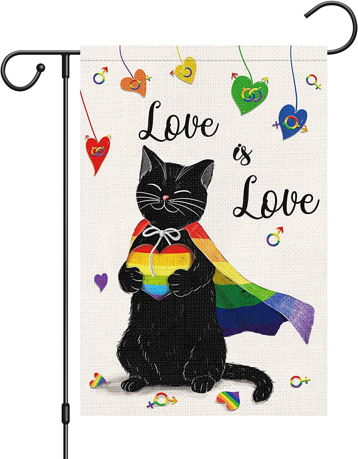 Love is Love Rainbow Pride Garden Flag 30x45 cm Double Sided,Small ...