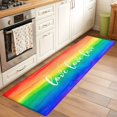thumbnail image 1 of Love Rainbow Runner Rugs 2x6 ft Gradient Washable Hallway Rugs Non-Slip Floor Mats Absorbent Carpet Bedside Runners for Bedroom Kitchen Bathroom Laundry Room, 1 of 9
