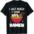 thumbnail image 1 of Love Ramen Noodle Japanese Anime Girls Boys & Manga Kawaii T-Shirt, 1 of 4