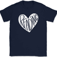 thumbnail image 1 of Love Reading T-Shirt Funny Reading Books Hobby Novel Graphic Text Tee - Navy, M, 1 of 1
