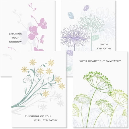 Current Love Remembered Sympathy Greeting Cards - Set of 8, 5" x 7"