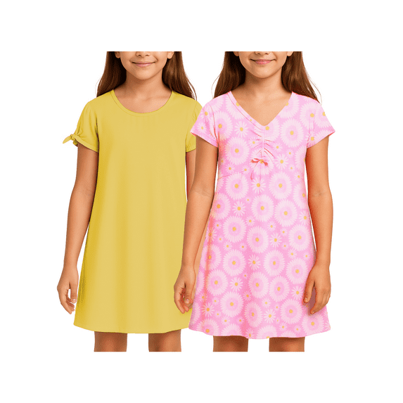 Love Republic Girls Dresses - 2 Pack Soft Sundress Cute Casual Summer Dress for Girls