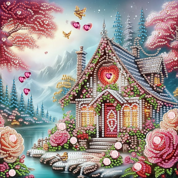Love River Cottage Diamond Art Painting Kit