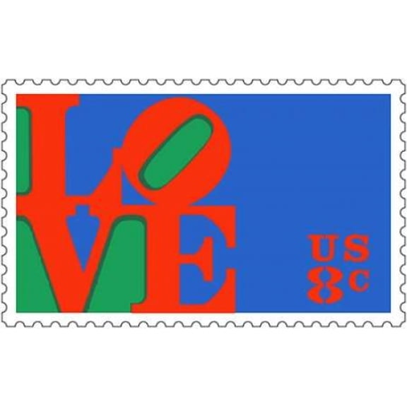 Love - Robert Indiana Canvas Art - US POSTAL SERVICE (12 x 18)