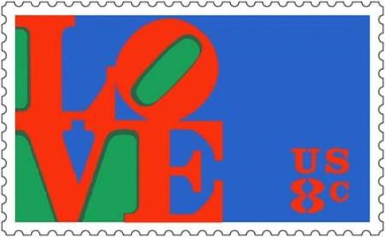 Love - Robert Indiana Canvas Art - US POSTAL SERVICE (24 x 36)