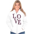thumbnail image 1 of Love Romantic Valentines Day Zip Hoodie Sweatshirt Women Brisco Brands M, 1 of 6