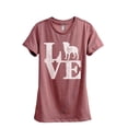 thumbnail image 1 of Love Rottweiler Women's Fashion Relaxed T-Shirt Tee Heather Rouge Medium, 1 of 3