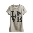 thumbnail image 1 of Love Rottweiler Women's Fashion Relaxed T-Shirt Tee Heather Tan X-Large, 1 of 3