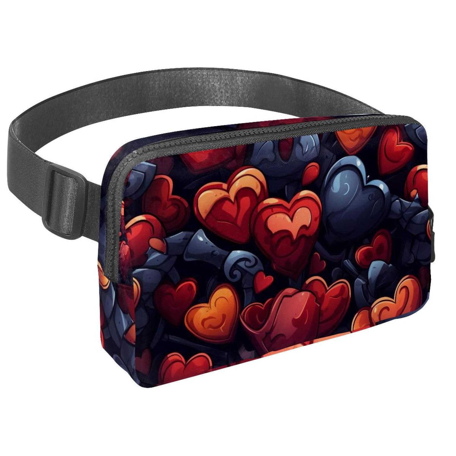 Love Running Belt Waist Bag Fanny Packs, Lightweight Adjustable with Extension Strap, Unisex