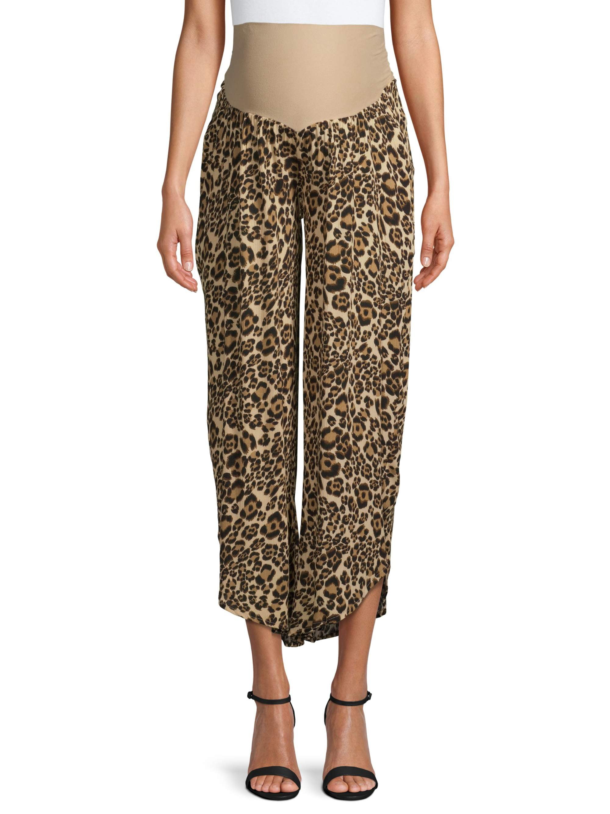 Love Sadie Maternity Woven Cheetah Print Pants - Walmart.com
