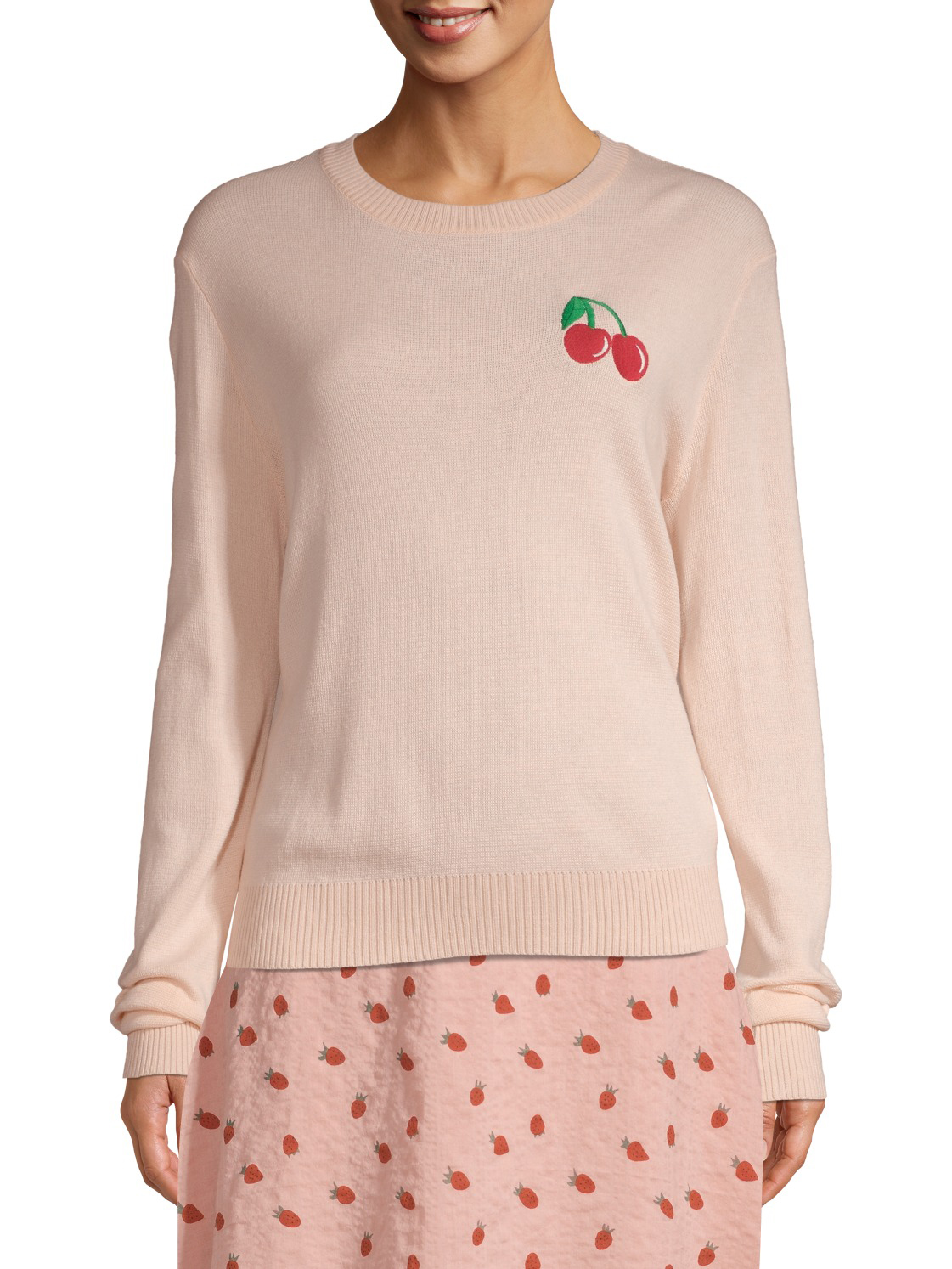 Love Sadie Women's Embroidered Sweater - image 1 of 7