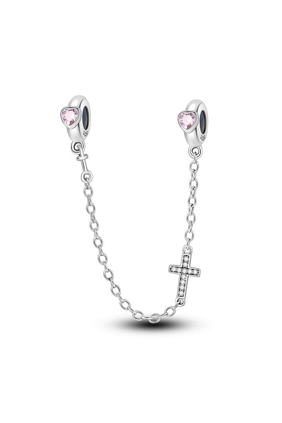 Love Safety Chain Charm, Compatible with Most Bracelet, Charm for Bracelet