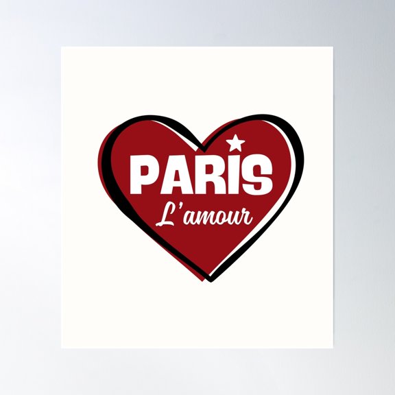 Love Say In French Poster Wall Art, Modern Wall Decor, 24x24 UNFRAMED