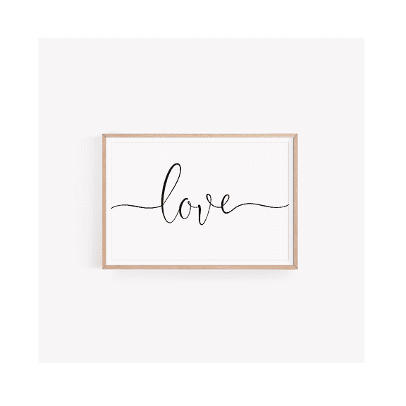 Love Script Poster Minimalist Poster Home Decor Office Wall Art Home Decor Office Wall Art