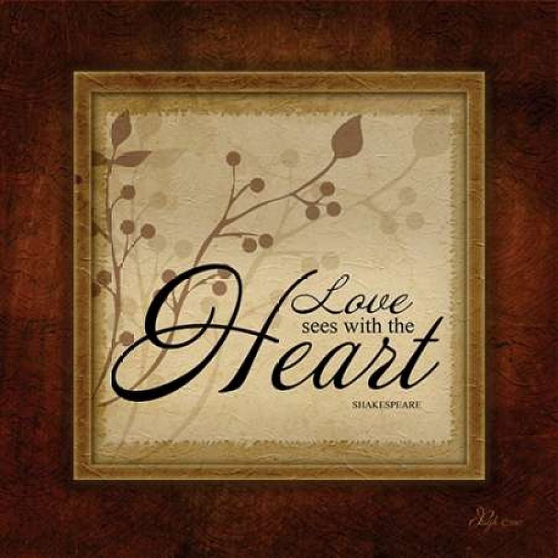 Love See With the Heart Canvas Art - Jennifer Pugh (24 x 24)